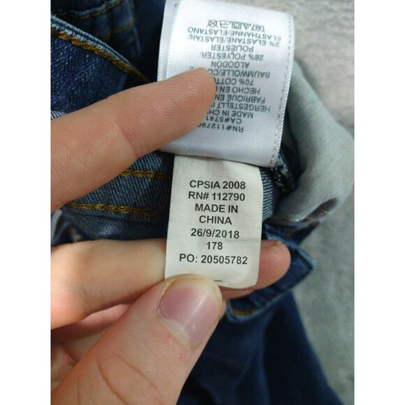 True Religion Jeans Girls 14 Blue Denim Stretch Slim Straight Savage Saloon - Picture 10 of 12